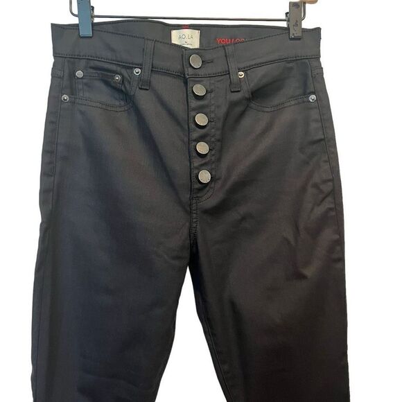 NWOT Alice + Olivia AO.LA Good HR Exposed Button Skinny Jeans in Cosmos Size 28 - Picture 4 of 9